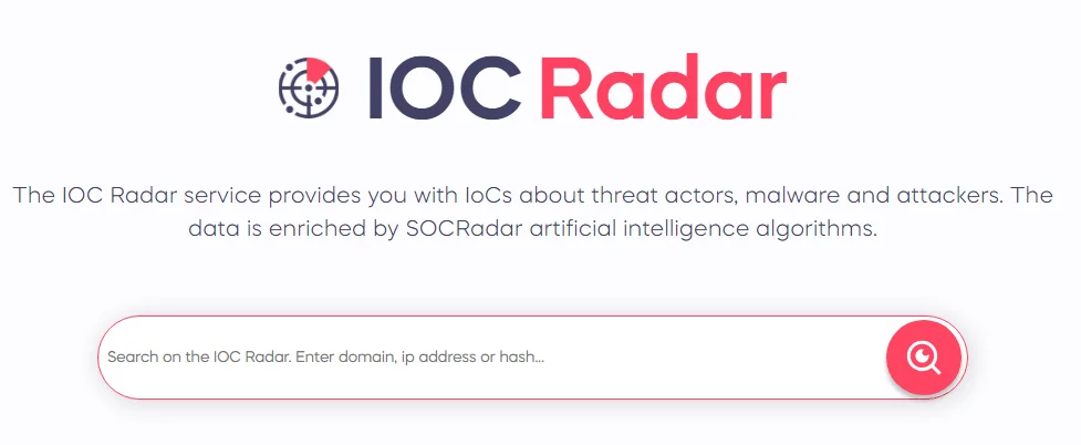 SOCRadar Labs’ IoC Radar