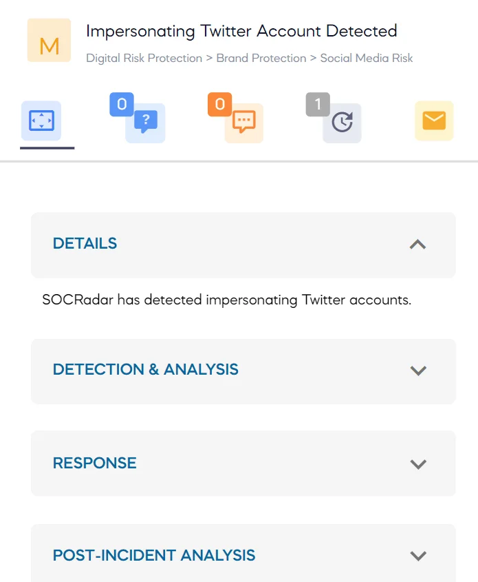 You can get rid of impersonating accounts with the SOCRadar Integrated Takedown module