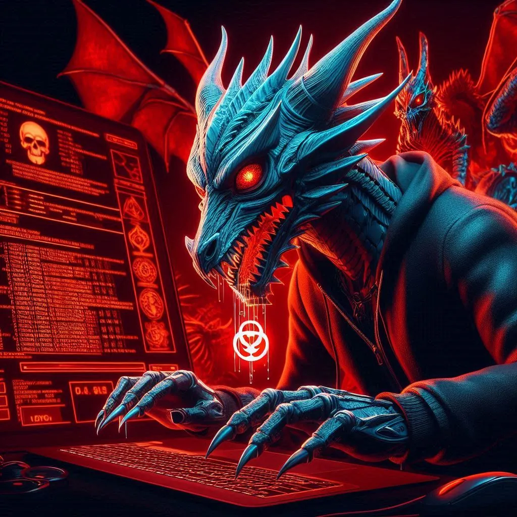Depiction of DragonForce Ransomware, Created by Bing AI