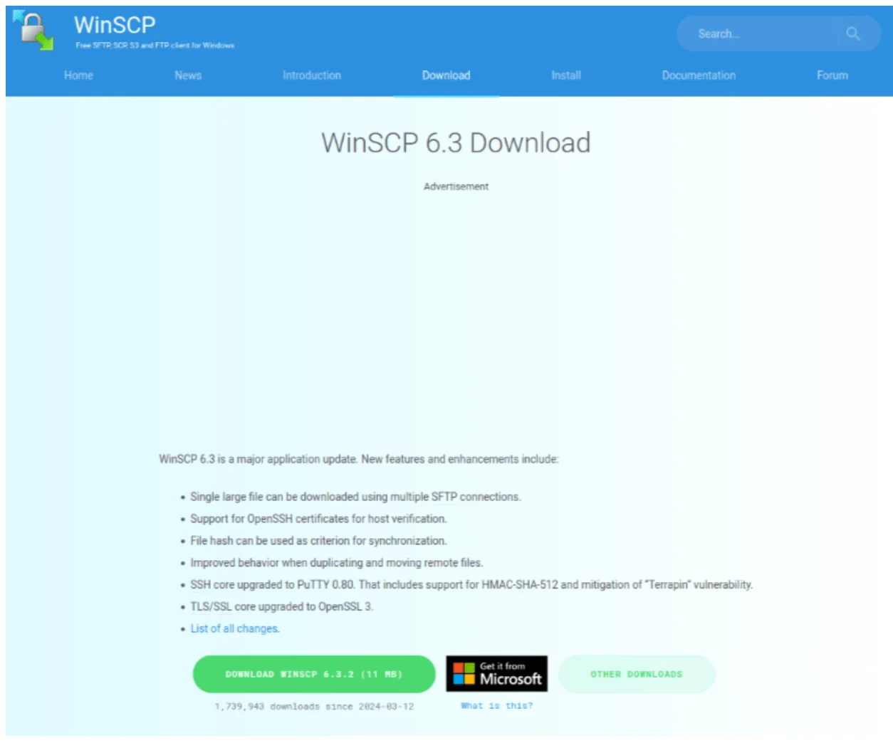  A cloned WinSCP website.