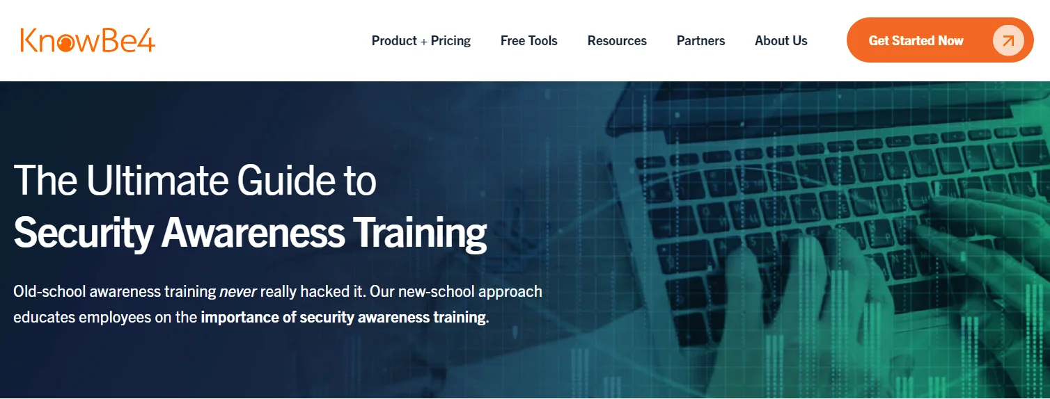 KnowBe4 Security Awareness Training main page