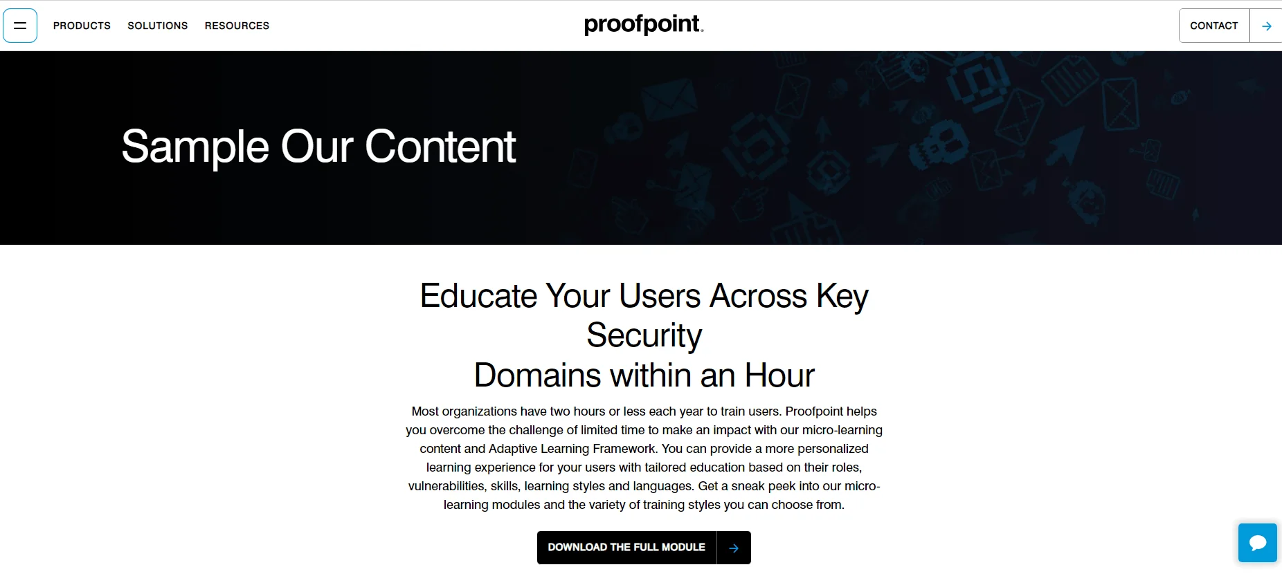 Proofpoint Sample Content Page