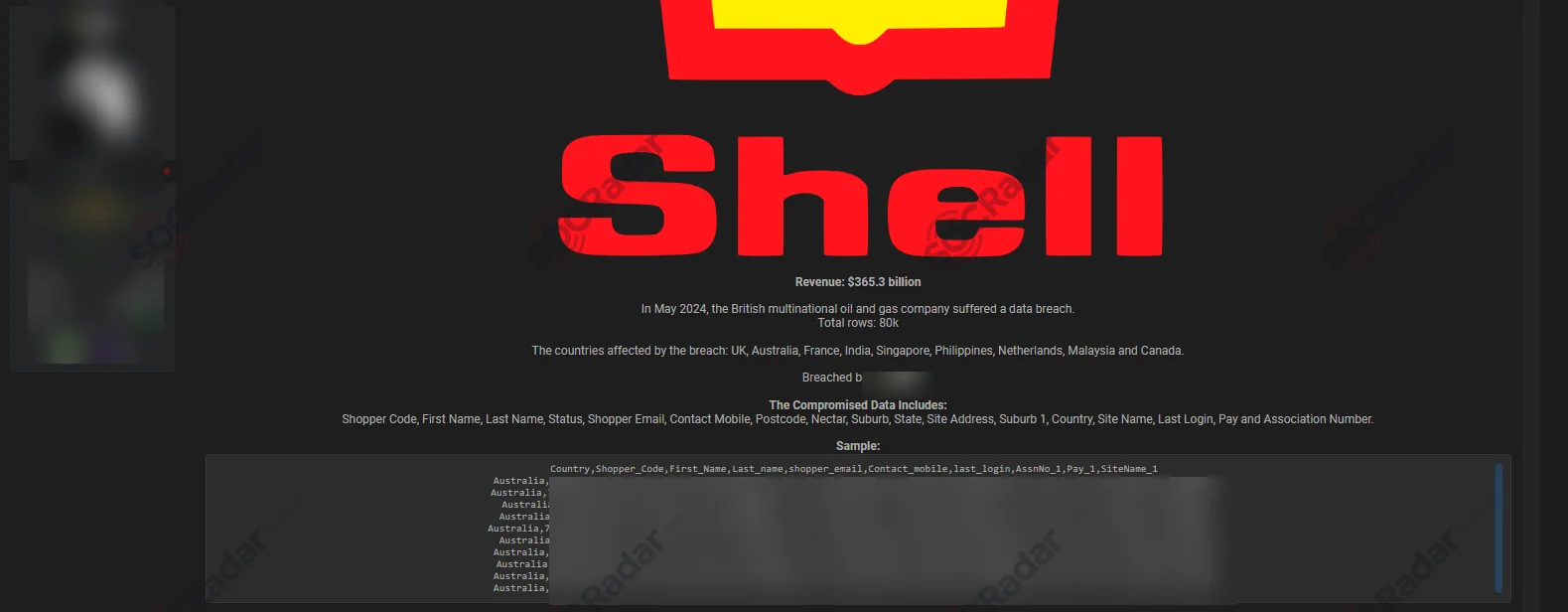 Shell Customer Database Allegedly Compromised, Leaked