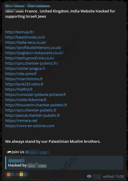 A threat actor monitored by SOCRadar attacked French organizations
