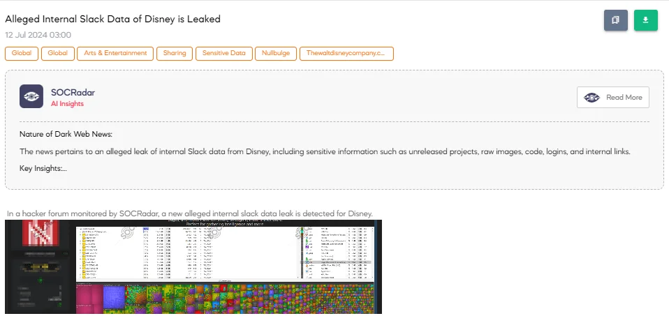 Alleged Internal Slack Data of Disney is Leaked