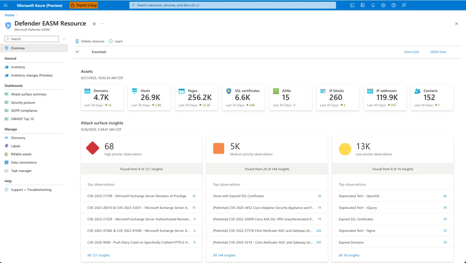 Microsoft Defender External Attack Surface Management tool (Source: microsoft.com)