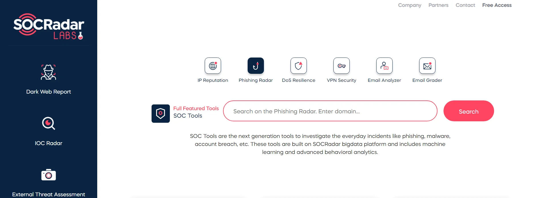 investigate phishing incidents with Phshing Radar from SOCRadar LABS