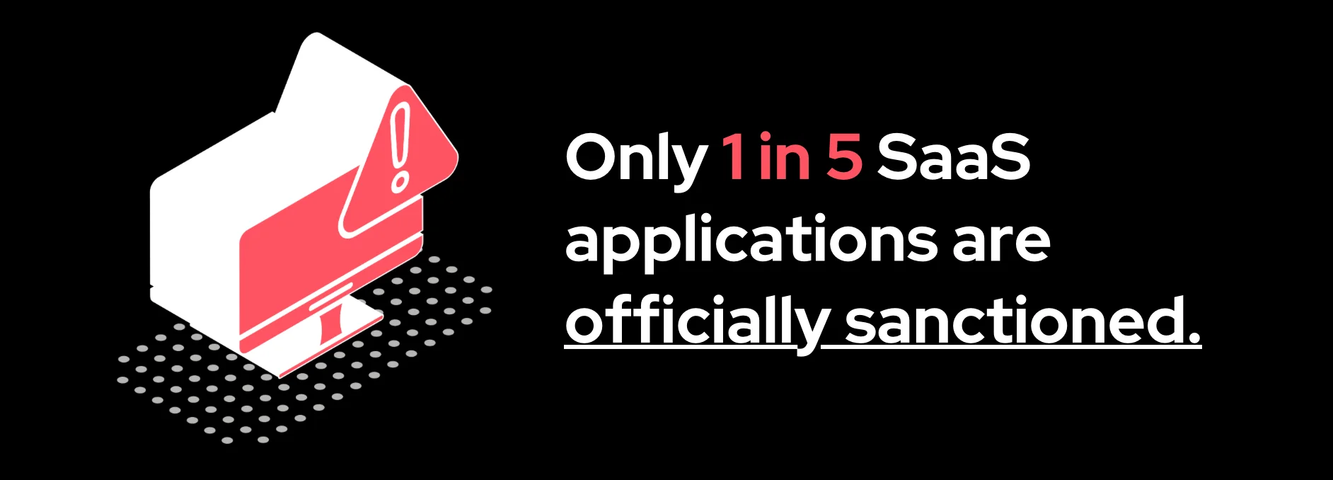 In the SaaS Attacks report for 2024, it was mentioned that only 1 in 5 SaaS apps are officially sanctioned by the business.