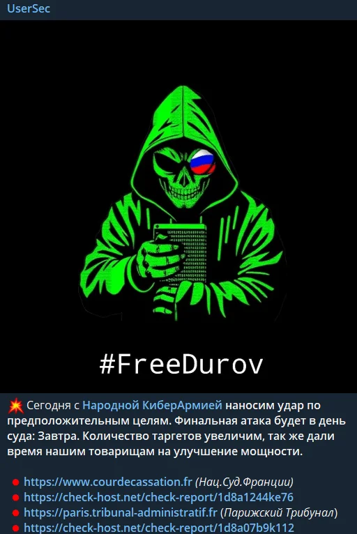 Russian groups were the most active, leading the charge, even though many others voiced their support using the hashtag #FreeDurov