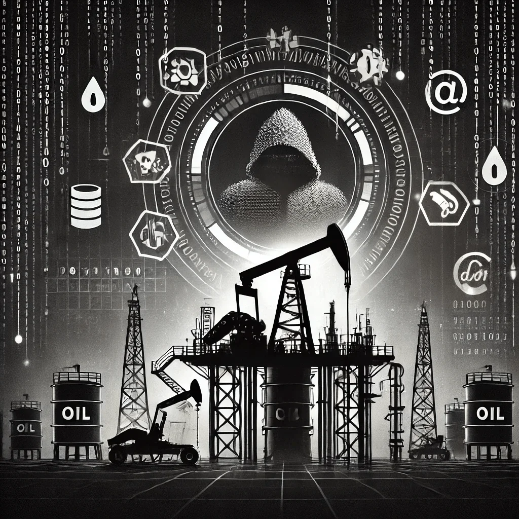 AI illustration of “Cybersecurity Attacks in Oil & Gas Extraction Industry” by DALL-E