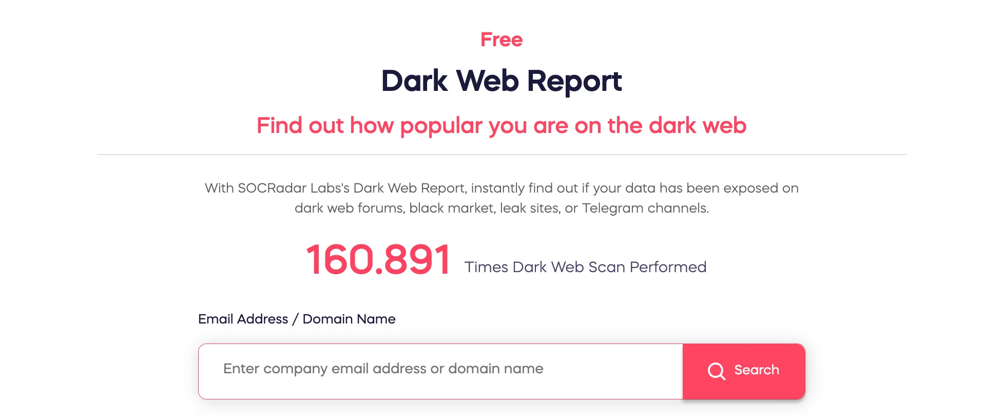 SOCRadar Labs Free Dark Web Report