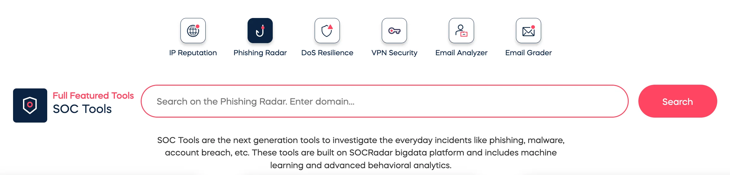 Phishing Radar service on SOCRadar LABS