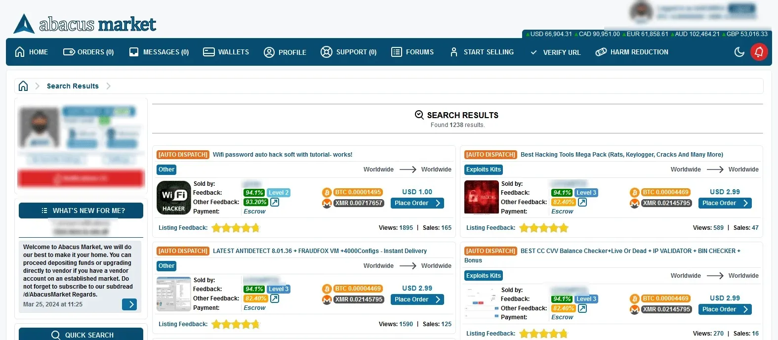 Dark Web Market Abacus Market