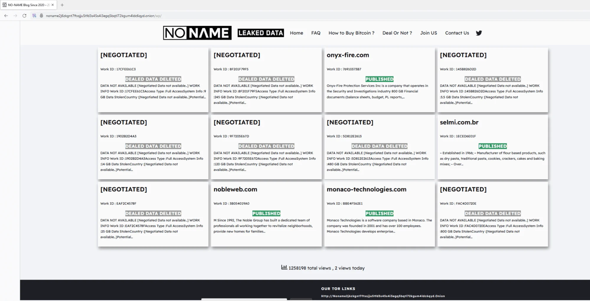 Overly similar DLS site design to LockBit’s DLS (ESET)