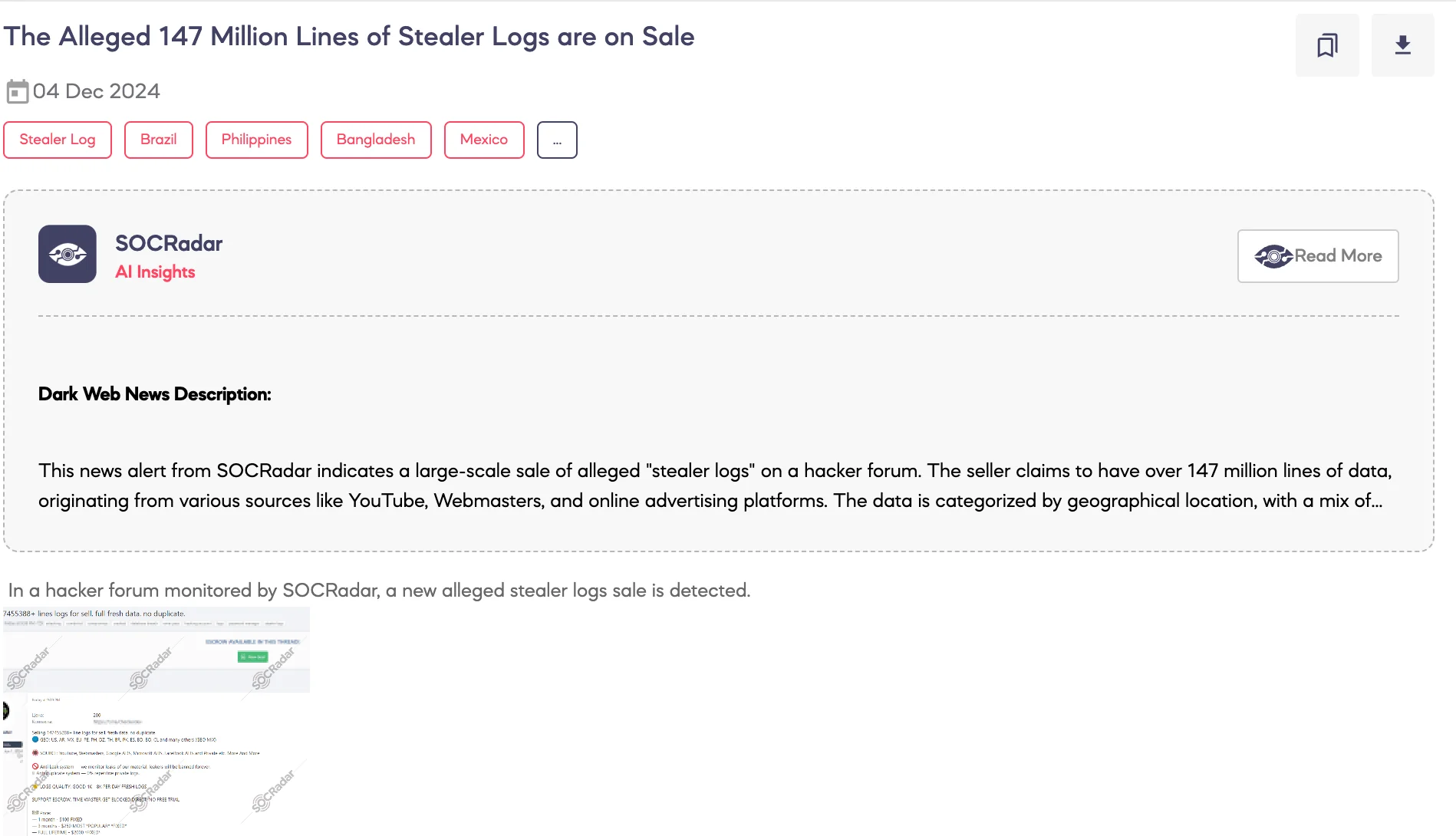 147 Million Lines of Stealer Logs are Allegedly on Sale