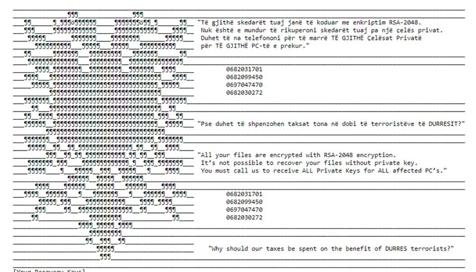 Attack on Albania included a ransomware-style file encryptor and disk wiping malware