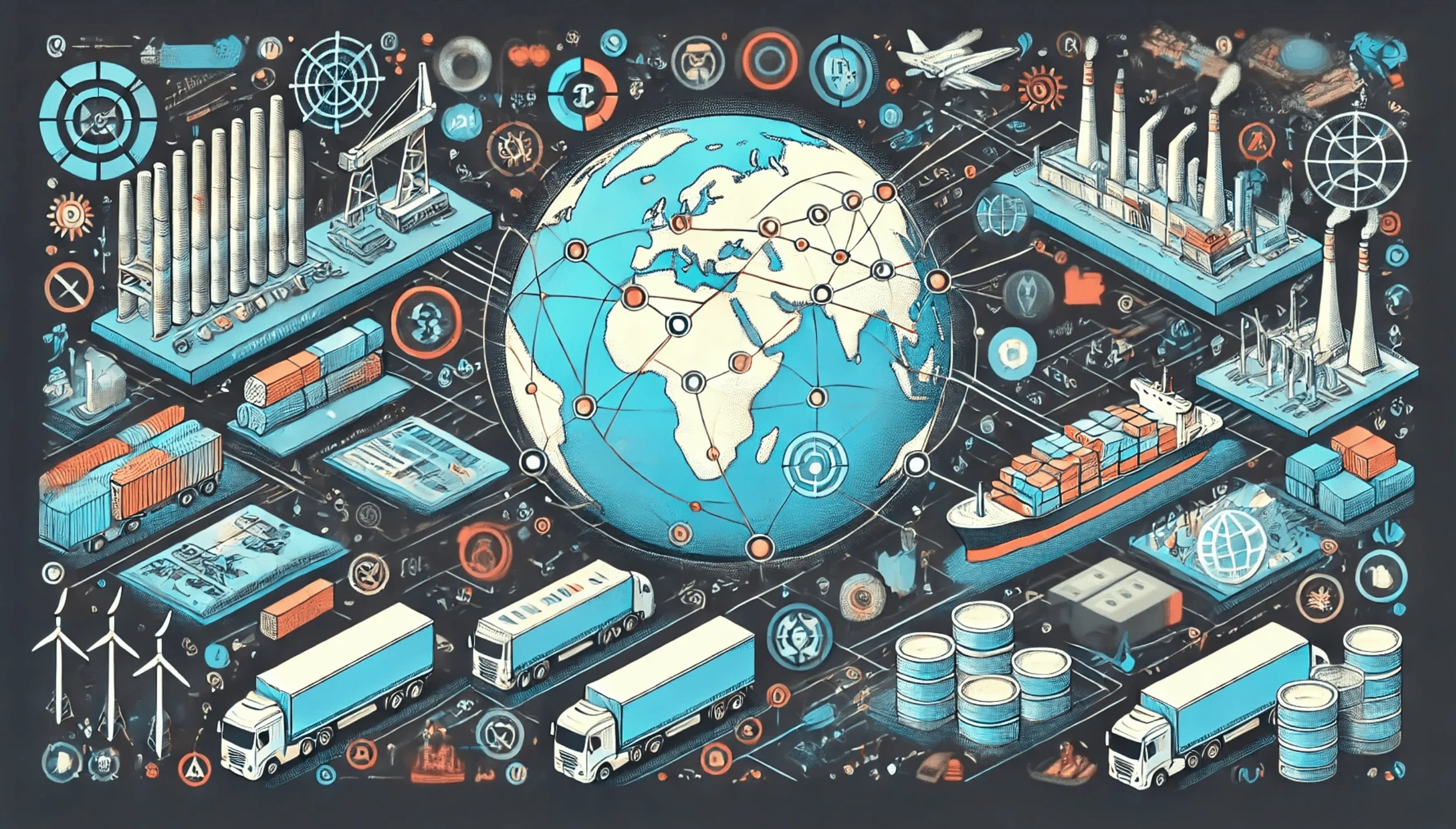 “How do tariffs affect supply chains?”, illustrated by DALL-E