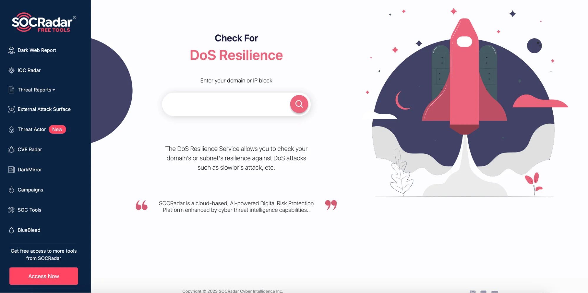 SOCRadar Labs DoS Resilience Service