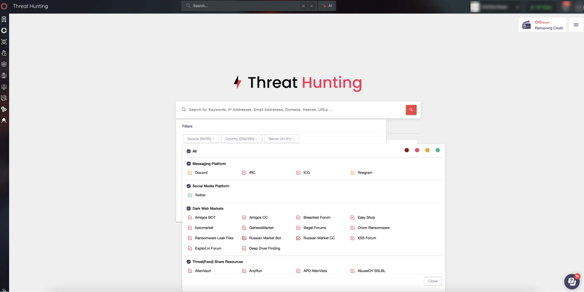 SOCRadar Cyber Threat Intelligence Module, Threat Hunting