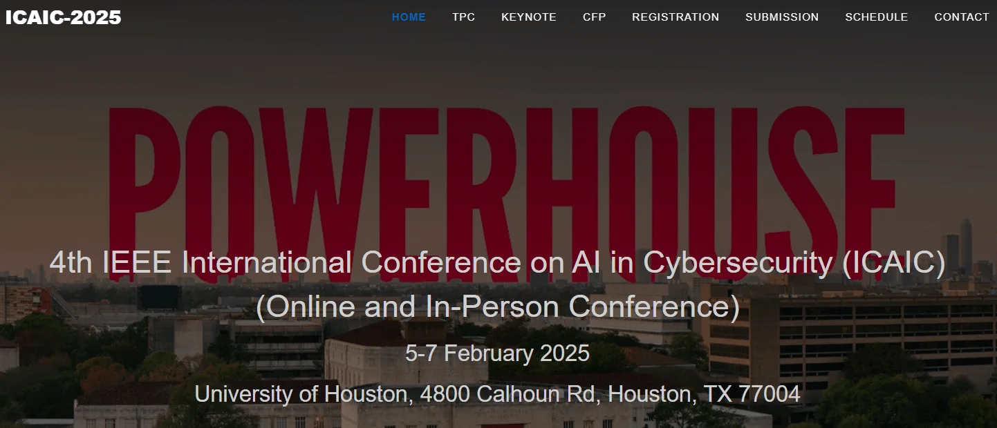 4th IEEE International Conference on AI in Cybersecurity