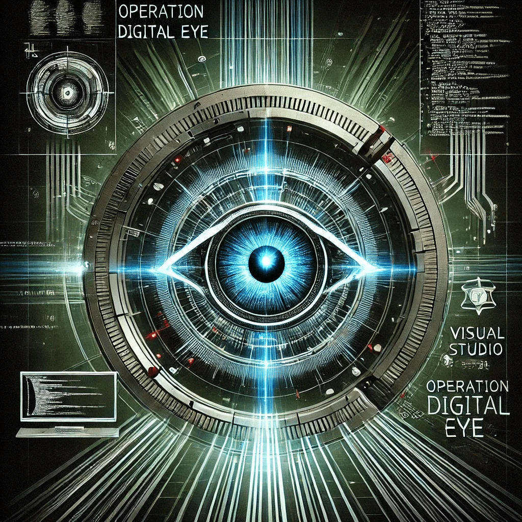 An illustration of Operation Digital Eye, generated with DALL-E