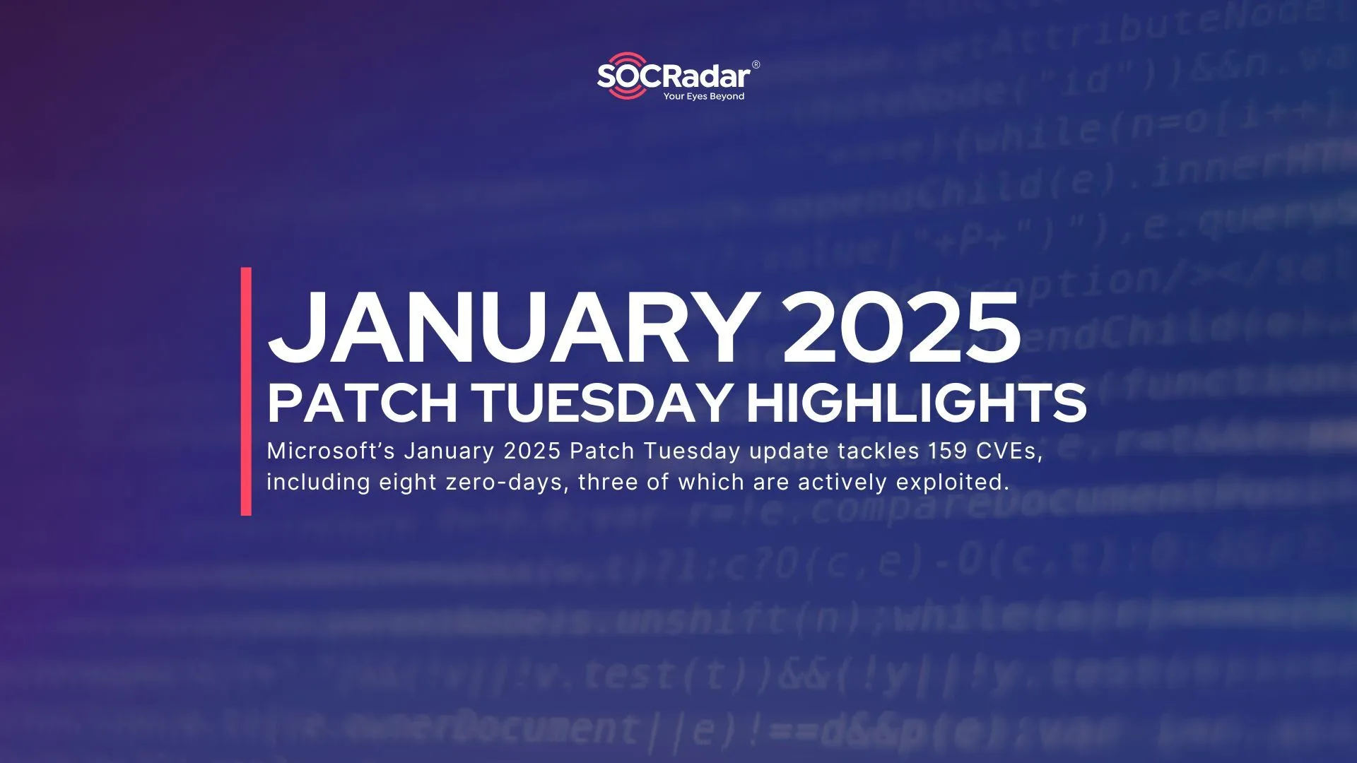 SOCRadar® Cyber Intelligence Inc. | January 2025 Patch Tuesday Highlights: 8 Zero-Days, 159 CVEs Fixed; SAP & Fortinet Updates