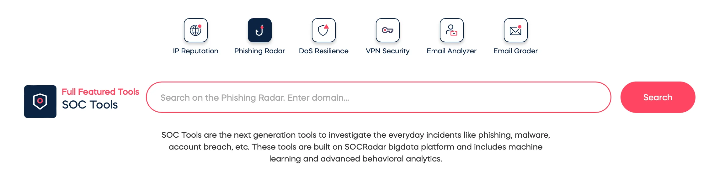 Phishing Radar is a free SOC Tool available in SOCRadar LABS, providing insights into malicious domains and phishing activities.