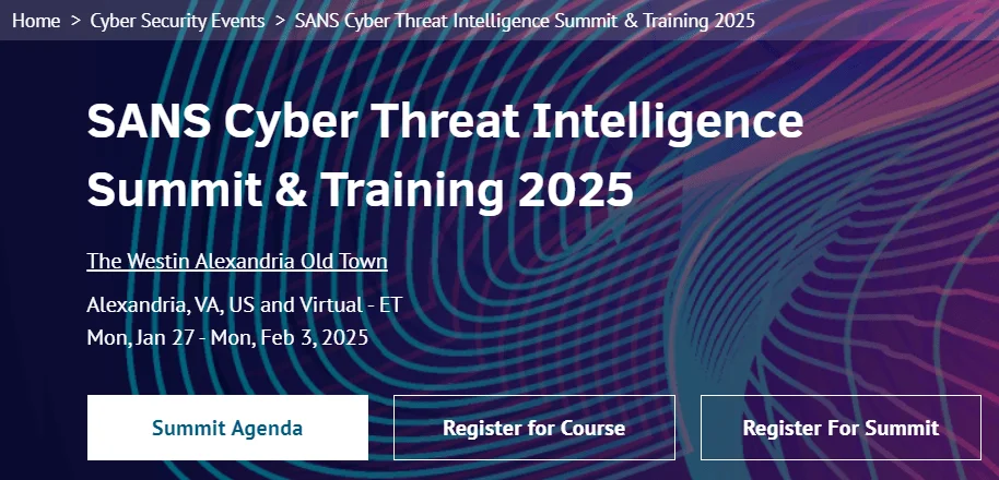 sans cyber threat intelligence summit