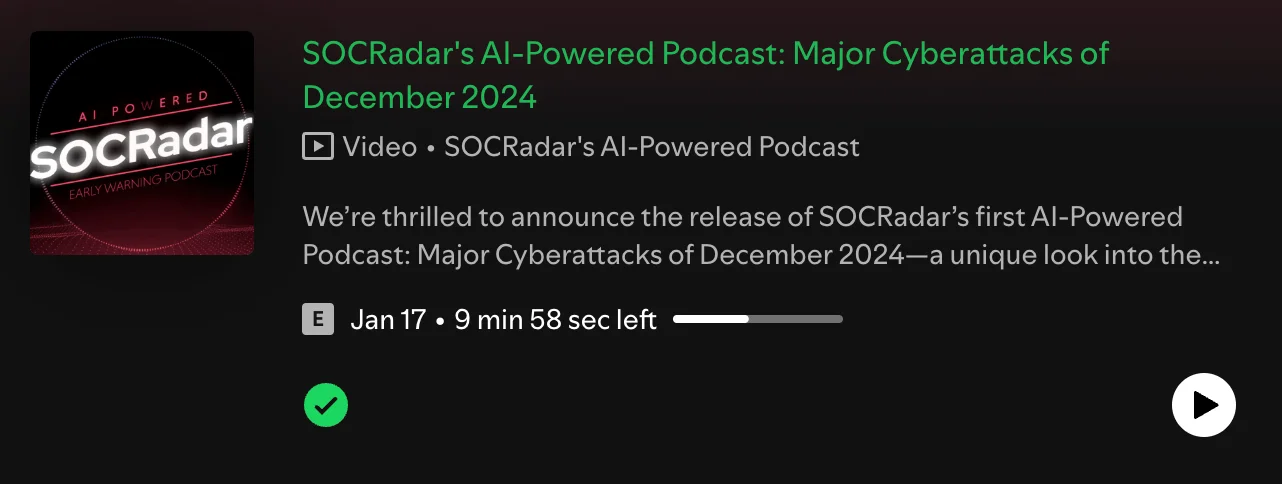 Stream our first podcast episode on Spotify and YouTube for actionable threat intelligence insights today