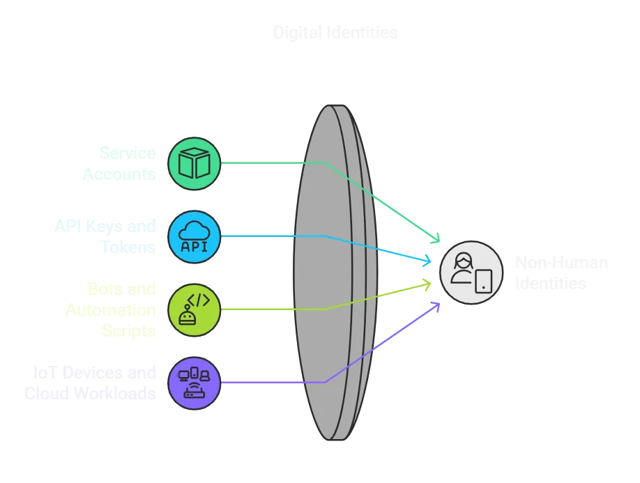 General categories of Non-Human (Digital) Identities (Napkin.ai)