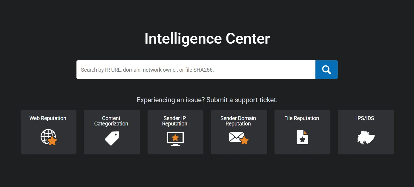 Cisco Talos’ Intelligence Center