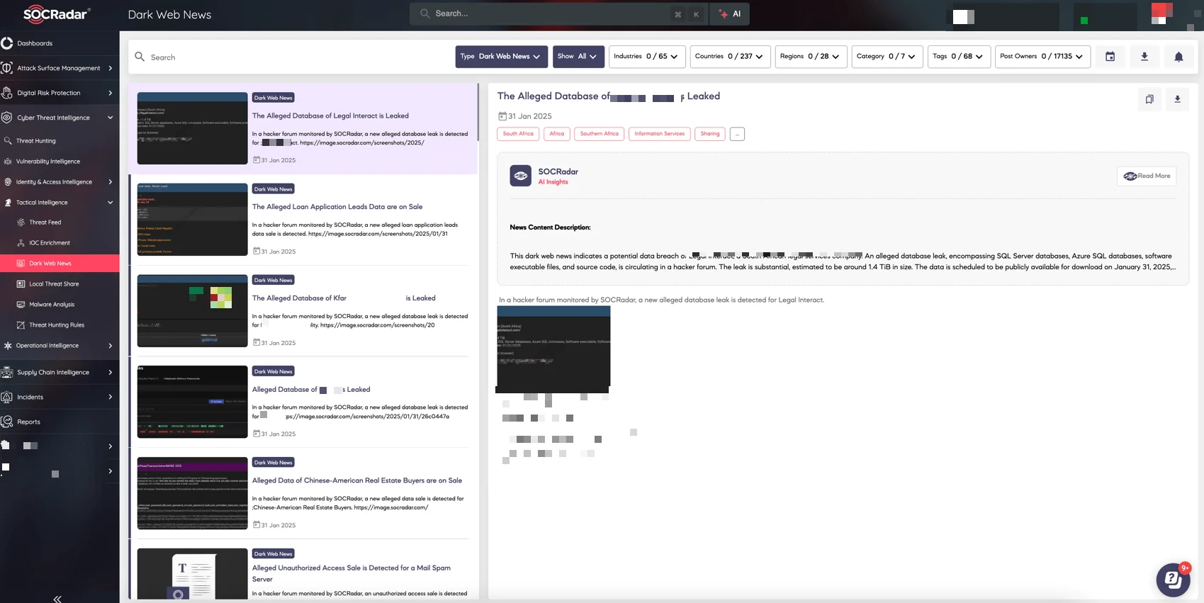 SOCRadar Dark Web News