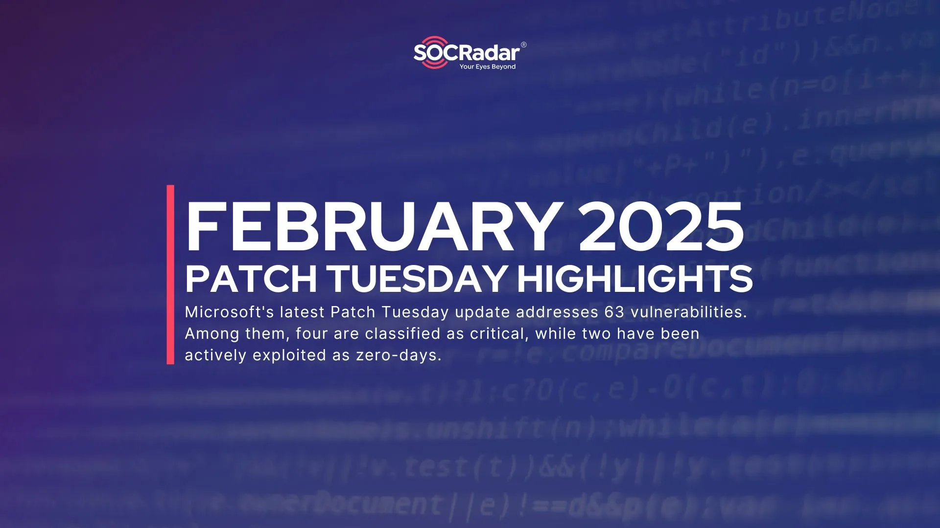 SOCRadar® Cyber Intelligence Inc. | February 2025 Patch Tuesday: Microsoft Fixes 63 Vulnerabilities, Including Two Actively Exploited Zero-Days