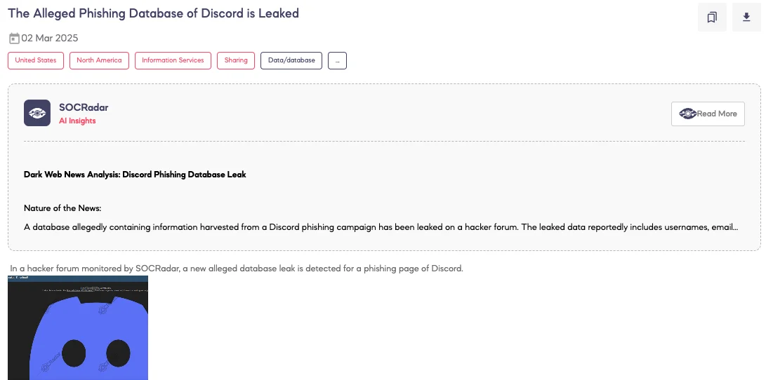 The Alleged Phishing Database of Discord is Leaked