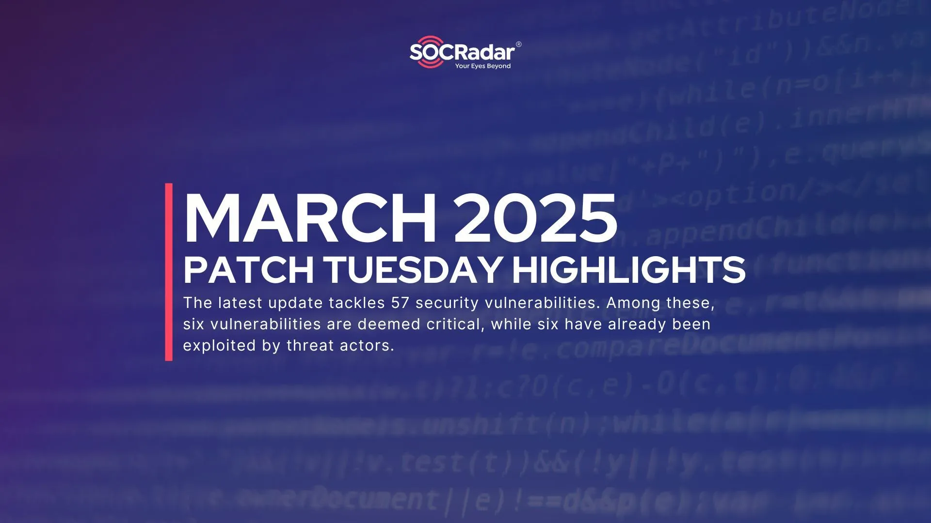 SOCRadar® Cyber Intelligence Inc. | March 2025 Patch Tuesday: Microsoft Fixes 6 Critical & 6 Exploited Security Vulnerabilities