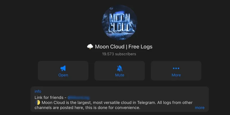 Telegram channel of Moon Cloud