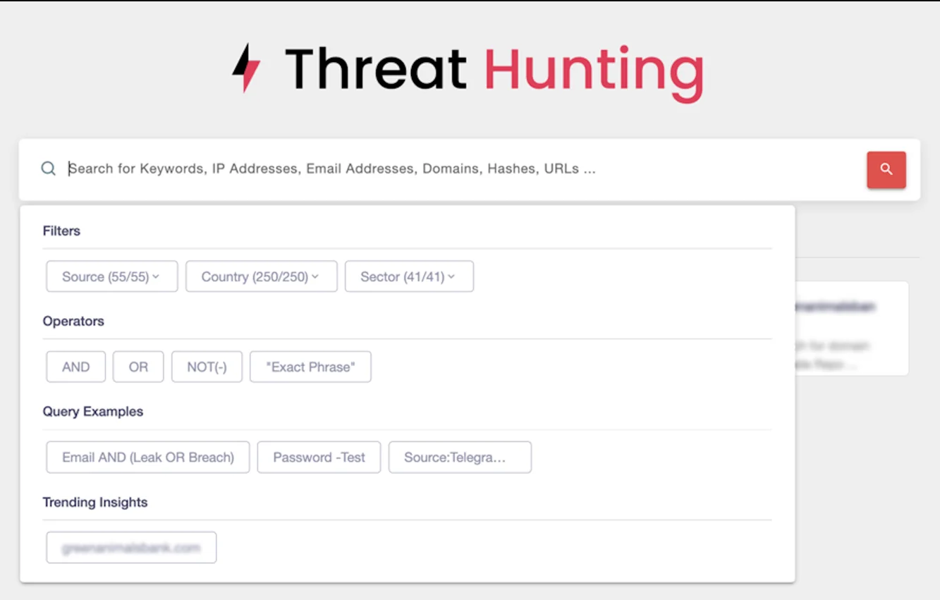 SOCRadar’s Threat Hunting