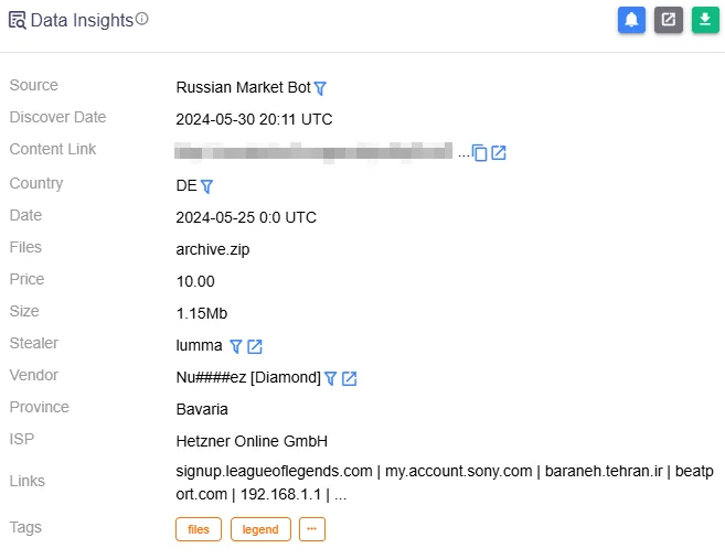 SOCRadar Threat Hunting allows you to search for specific domains, emails across Stealer logs