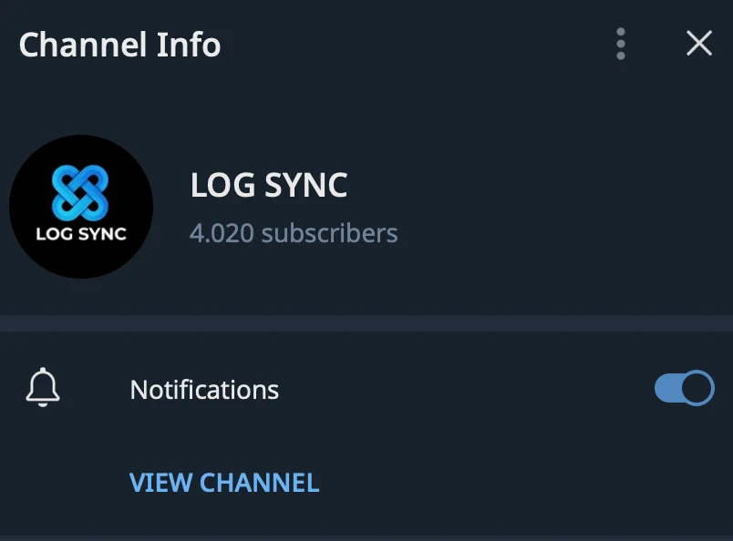 LOG SYNC Telegram channel