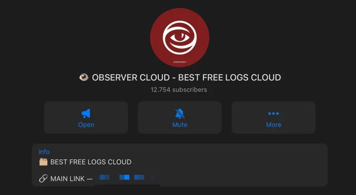 Observer Cloud Telegram channel