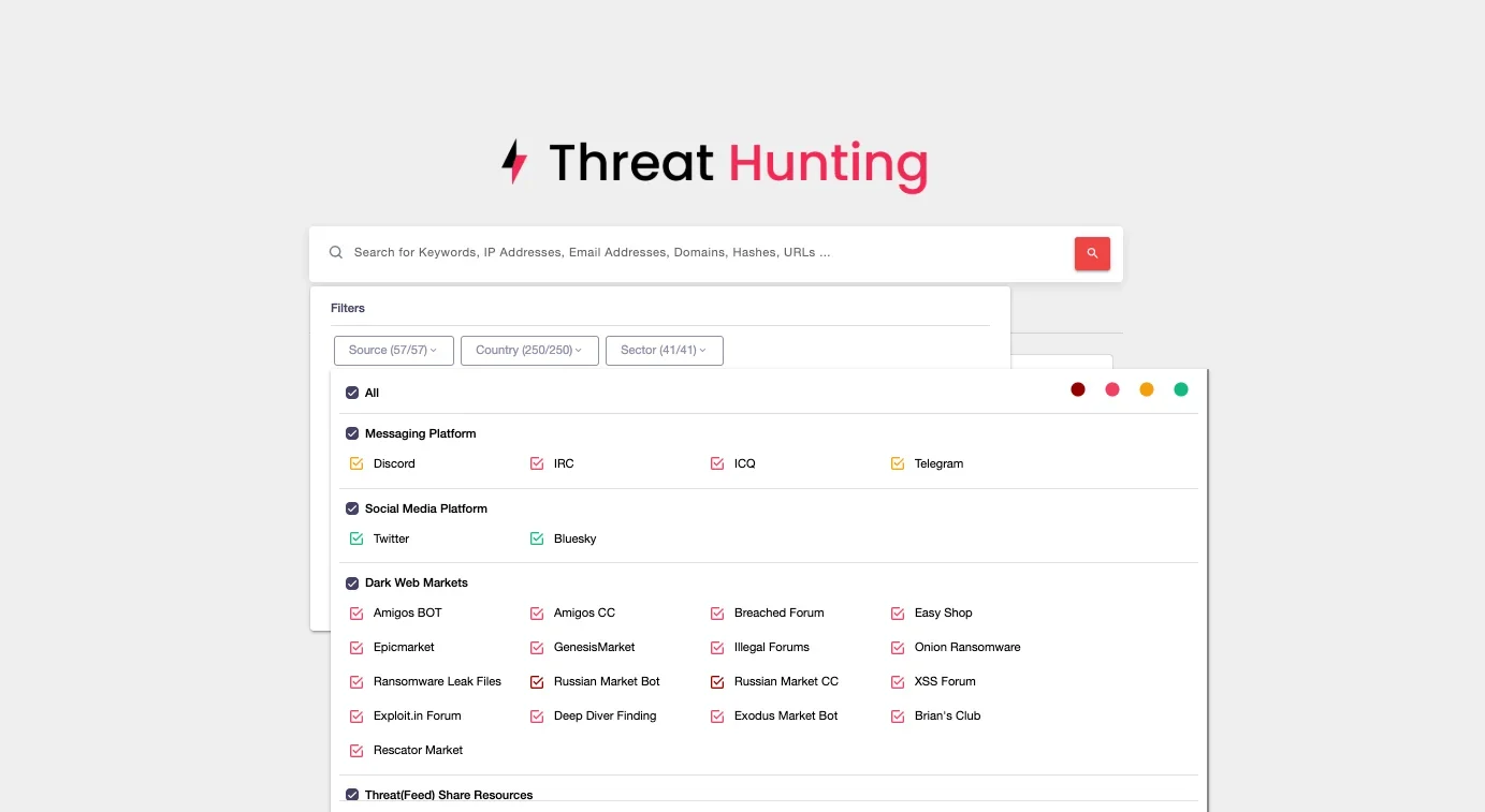 SOCRadar Threat Hunting Modüle