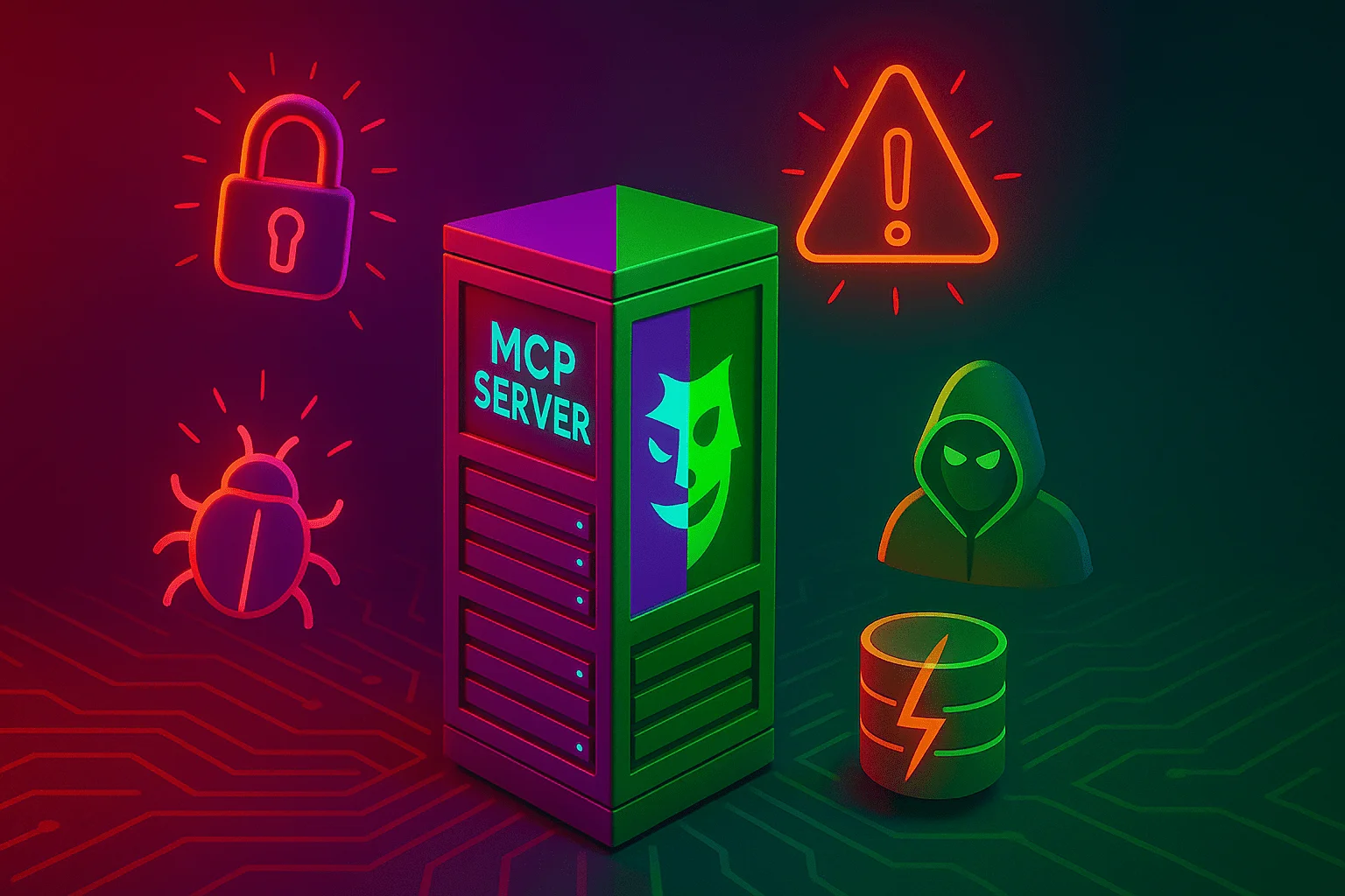 Illustration of MCP server security risks. (Created by DALL-E)