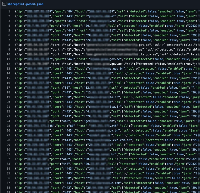 JSON lists IPs of ‘pwned’ SharePoint instances (GitHub)