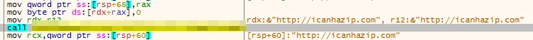 BQTLock using the legitimate service icanhazip[.]com to obtain the victim’s public IP address