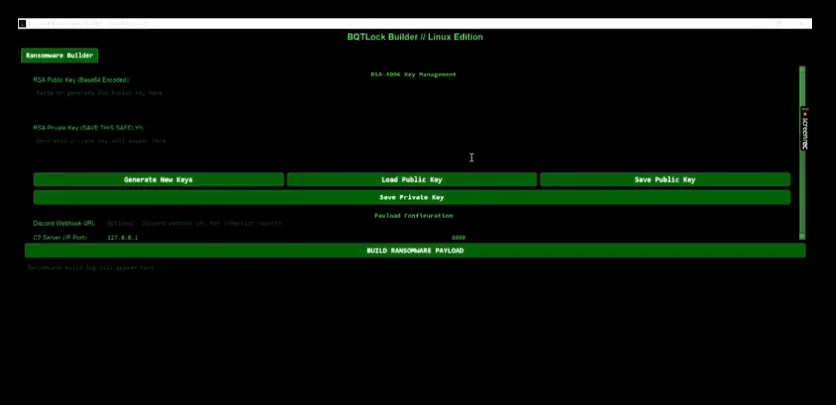 BQTLock Ransomware Builder, Linux Edition