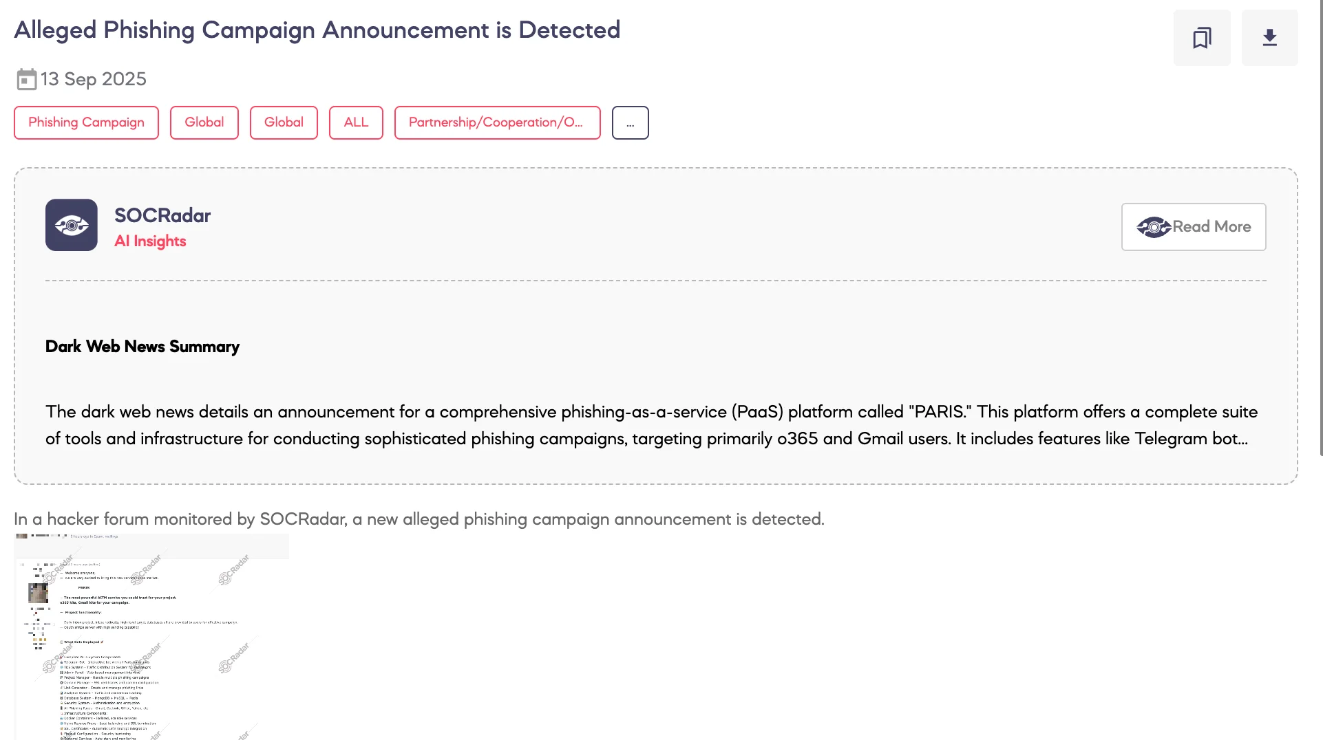 Alleged Phishing Campaign Announcement is Detected