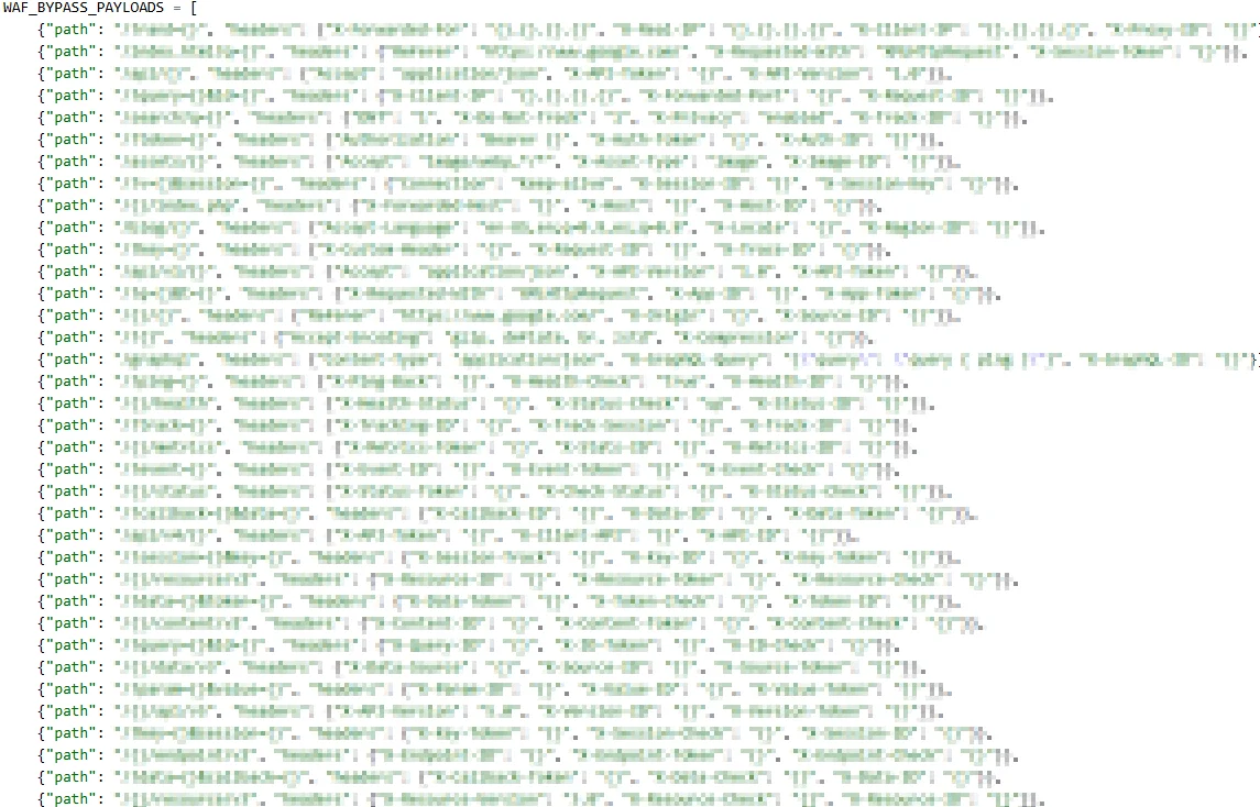 WAF bypass payloads