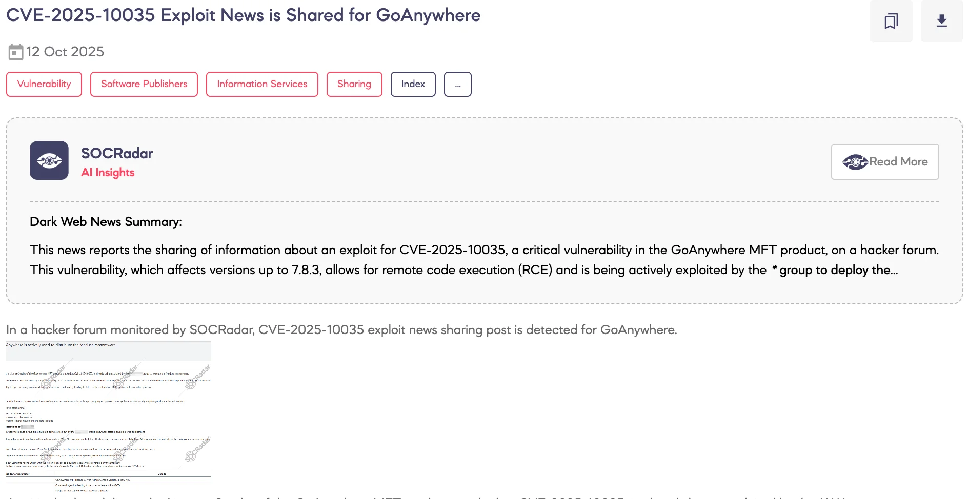 CVE-2025-10035 Exploit News is Shared for GoAnywhere