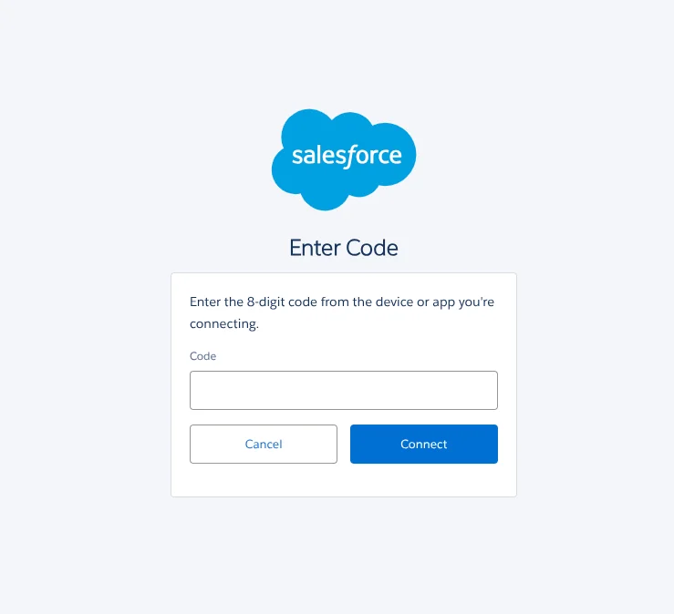 The victim must enter a code to authorize a Data Loader controlled by the threat actor (Google)