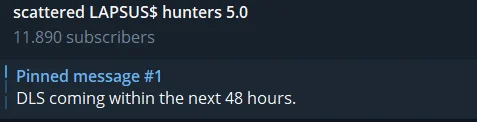 Pinned message on their latest Telegram channel: “DLS coming within the next 48 hours.” 👀